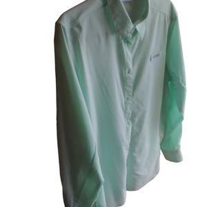 Columbia sportswear men's light green button down Omni shade vented fishingb